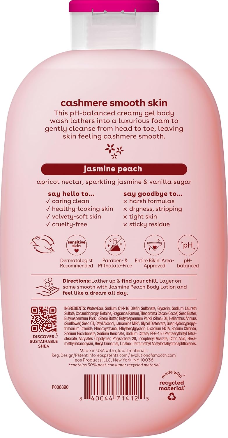 eos Cashmere Body Wash- Vanilla Cashmere, Creamy Gel with Shea Butter, 16 fl oz