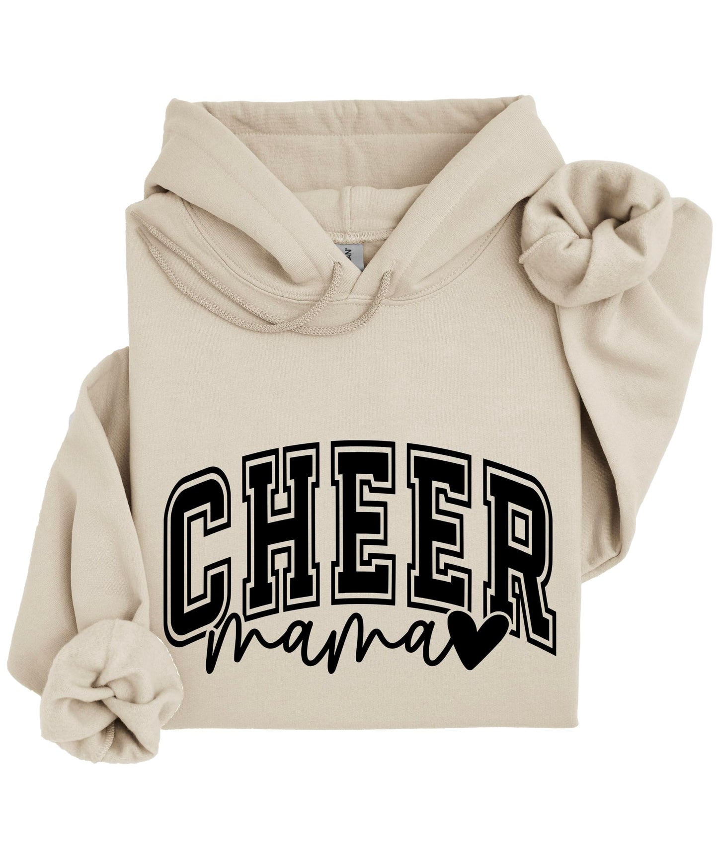 Olive Loves Apple Cheer Mama Hoodie for Women Cheerleading Mom Game Day Pullover Cheer Competition Sweatshirt