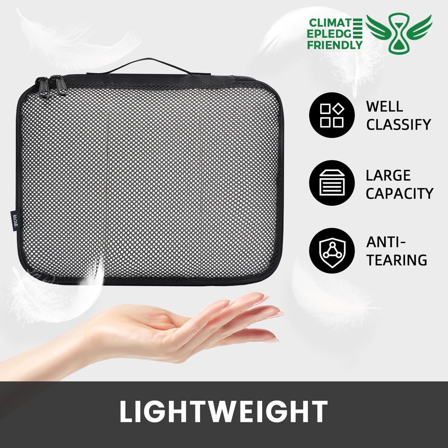 BAGAIL 8 Set Packing Cubes Luggage Packing Organizers for Travel Accessories-Aqua Color