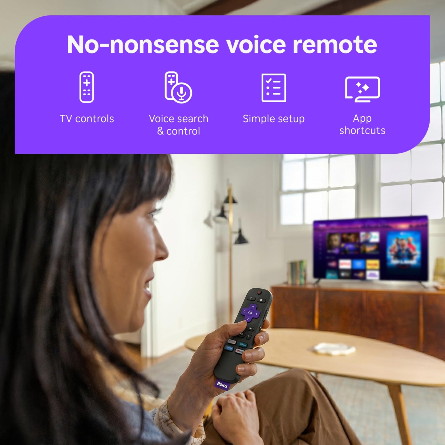 Roku Streaming Stick 4K with Voice Remote - HDR10+ & Dolby Vision
