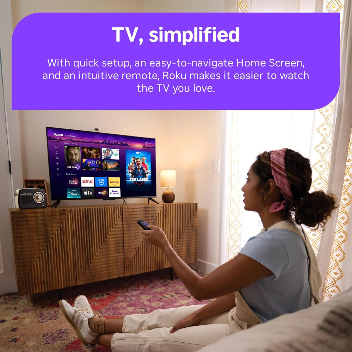 Roku Streaming Stick 4K with Voice Remote - HDR10+ & Dolby Vision