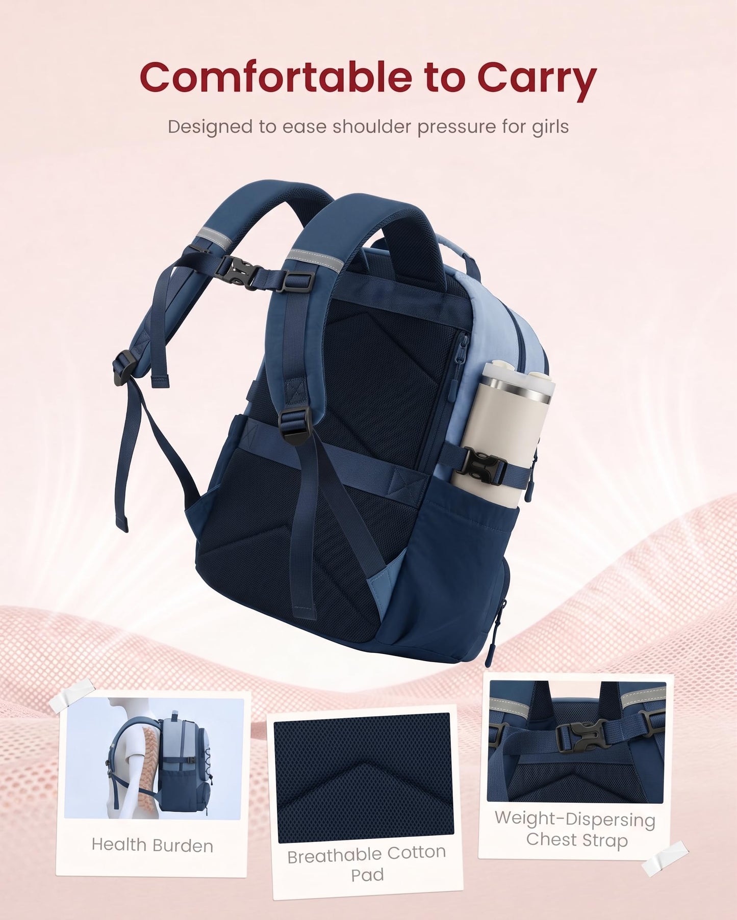 LOVEVOOK Backpack for Kids Teen Girls, Cute Back to School Backpack Bookbag