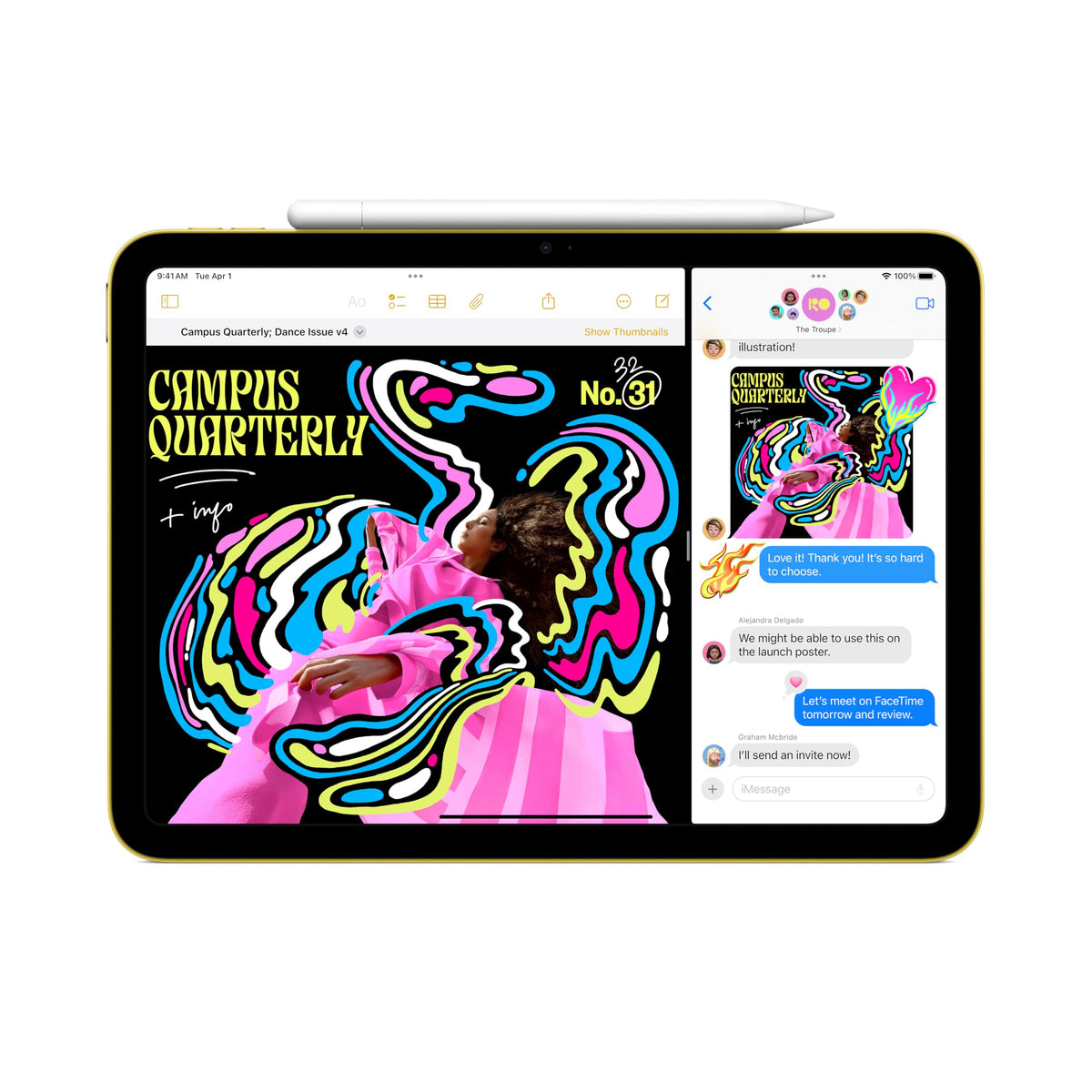 Apple iPad 11-inch: A16 chip, 11-inch Model, Liquid Retina Display, 128GB, Wi-Fi 6, 12MP Front/12MP Back Camera, Touch ID, All-Day Battery Life — Silver