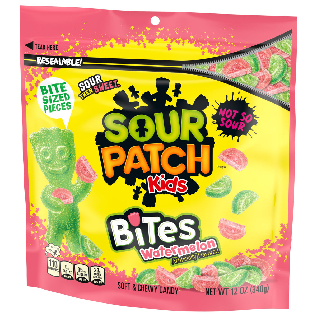 SOUR PATCH KIDS Big Kids Soft & Chewy Gummy Halloween Candy, 100 ct