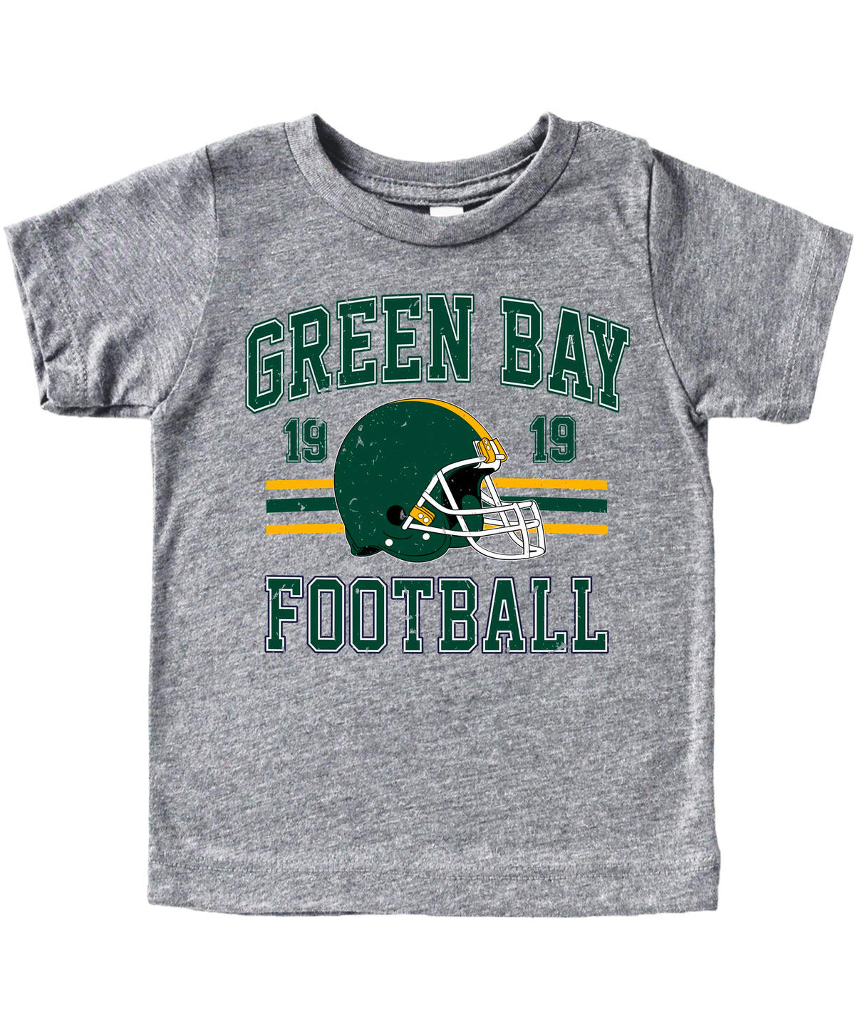 Vintage Green Bay 1919 Football Shirt for Men Women and Kids Distressed Green and Gold Tee