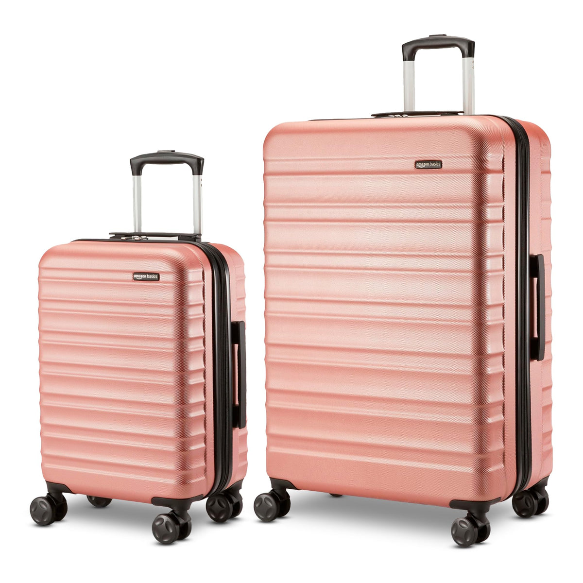 Amazon Basics 30" Hardside Large Checked Luggage, Hardshell Suitcase With Four Multi-directional Wheels, Expandable For Up to 15% More Space, Scratch-Resistant Shell, Black