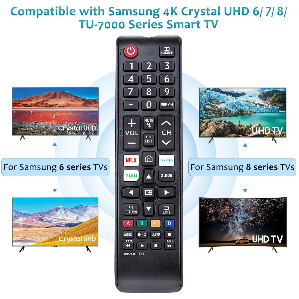(2 Pack) Replacement Remote for Roku Box Express Player Premiere Control