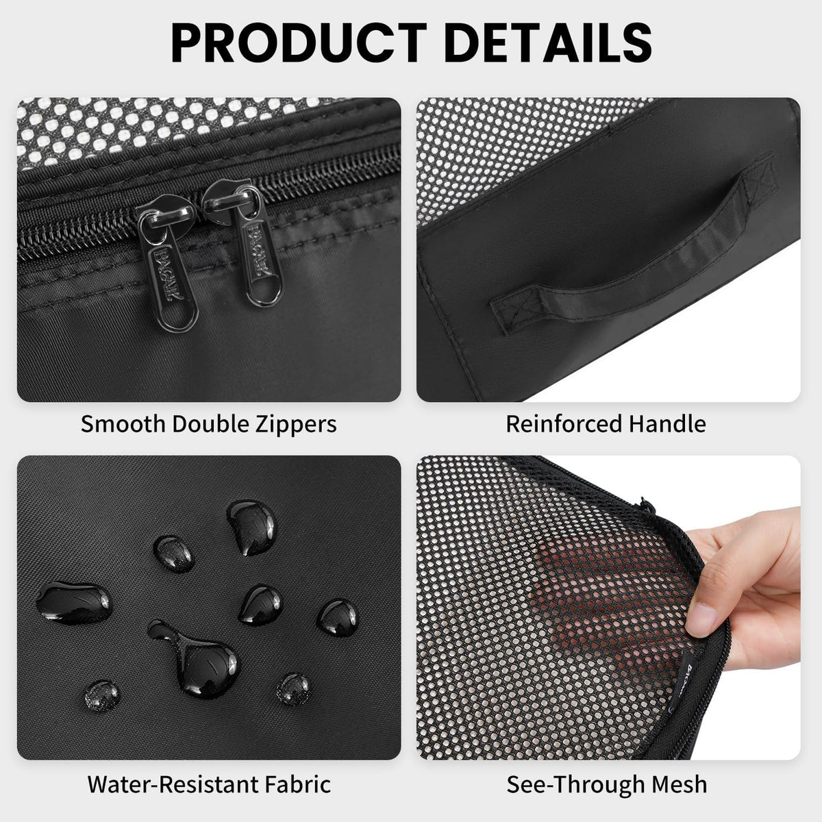 BAGAIL 8 Set Packing Cubes Luggage Packing Organizers for Travel Accessories-Aqua Color