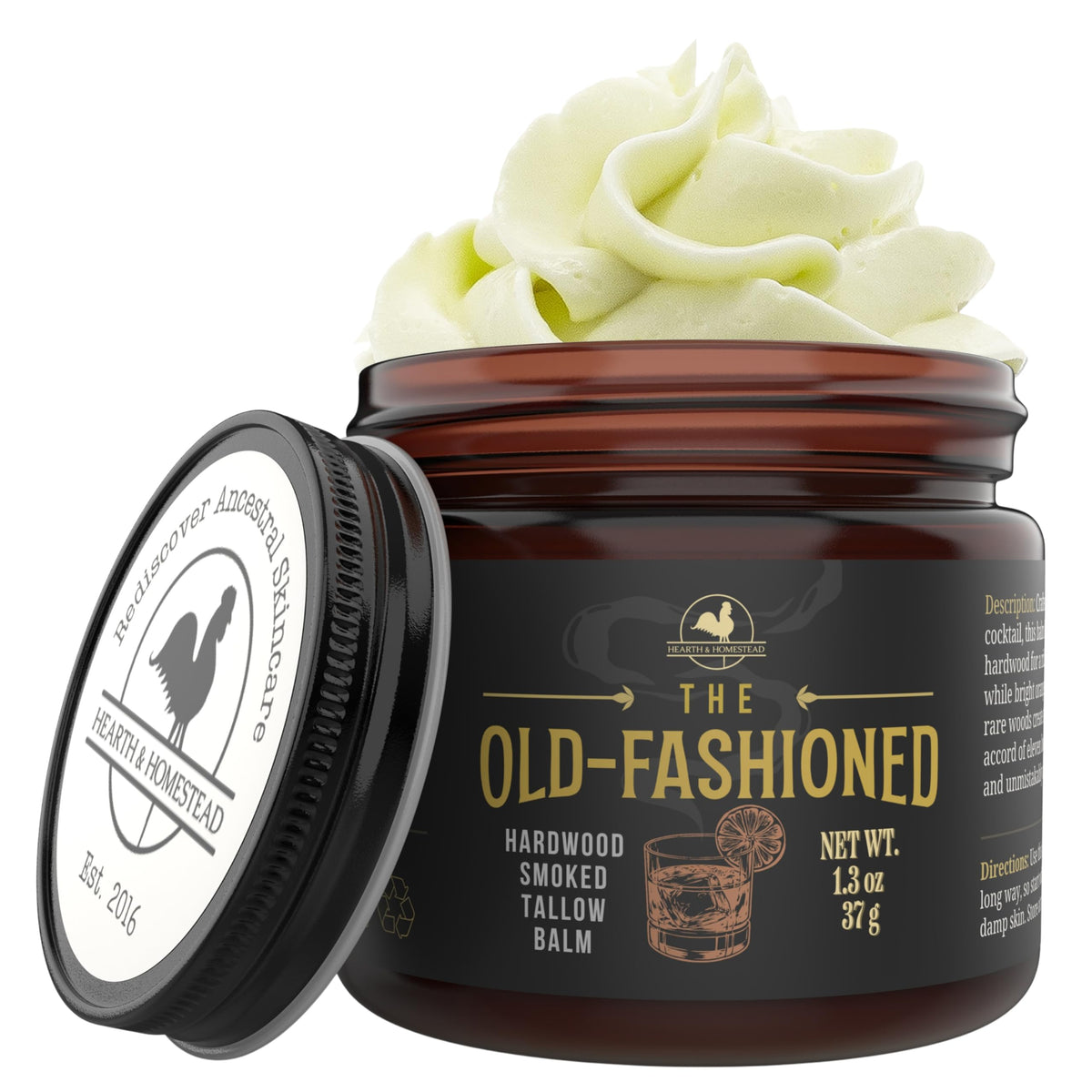 Hearth & Homestead Whipped Beef Tallow for Skin, Vanilla Orange, 2.6oz