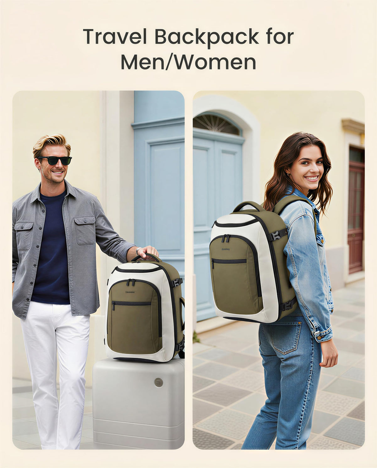 LOVEVOOK 40L Travel Backpack for Women & Men, Airline Approved Carry On Bag