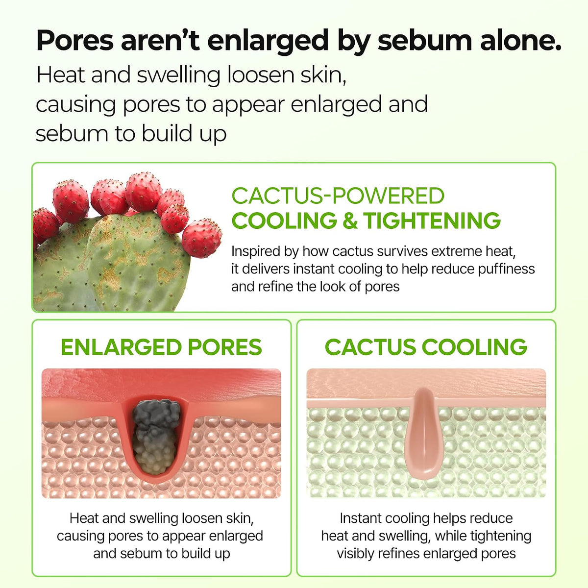 Dr.Melaxin Cactox Pore Relief Jelly Serum Mist, Instant Cooling Face Mist for Pore Tightening & De-Puffing, Hydrating Cactus Serum for Puffy Skin, 80ml (2.7 fl oz)
