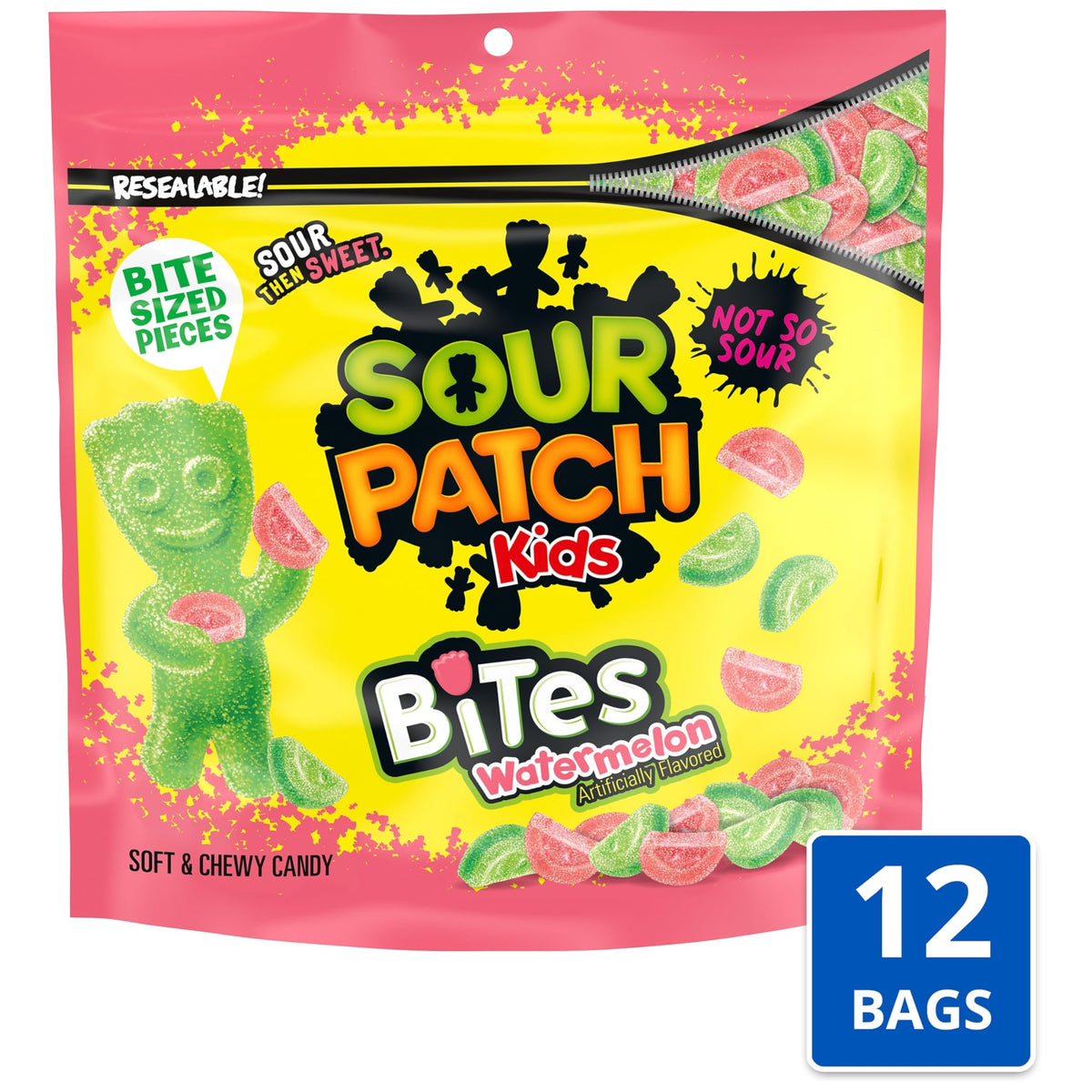 SOUR PATCH KIDS Big Kids Soft & Chewy Gummy Halloween Candy, 100 ct