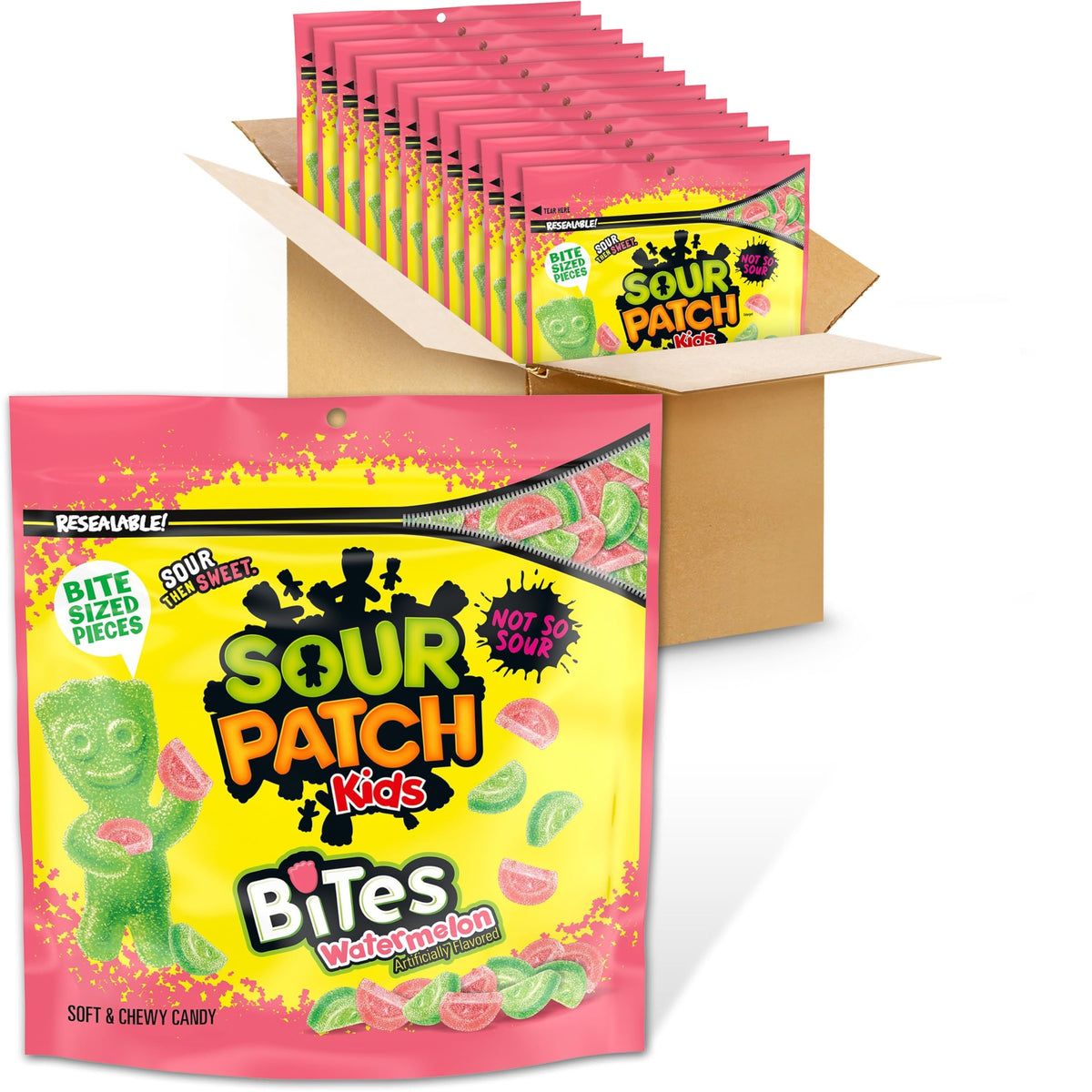 SOUR PATCH KIDS Big Kids Soft & Chewy Gummy Halloween Candy, 100 ct