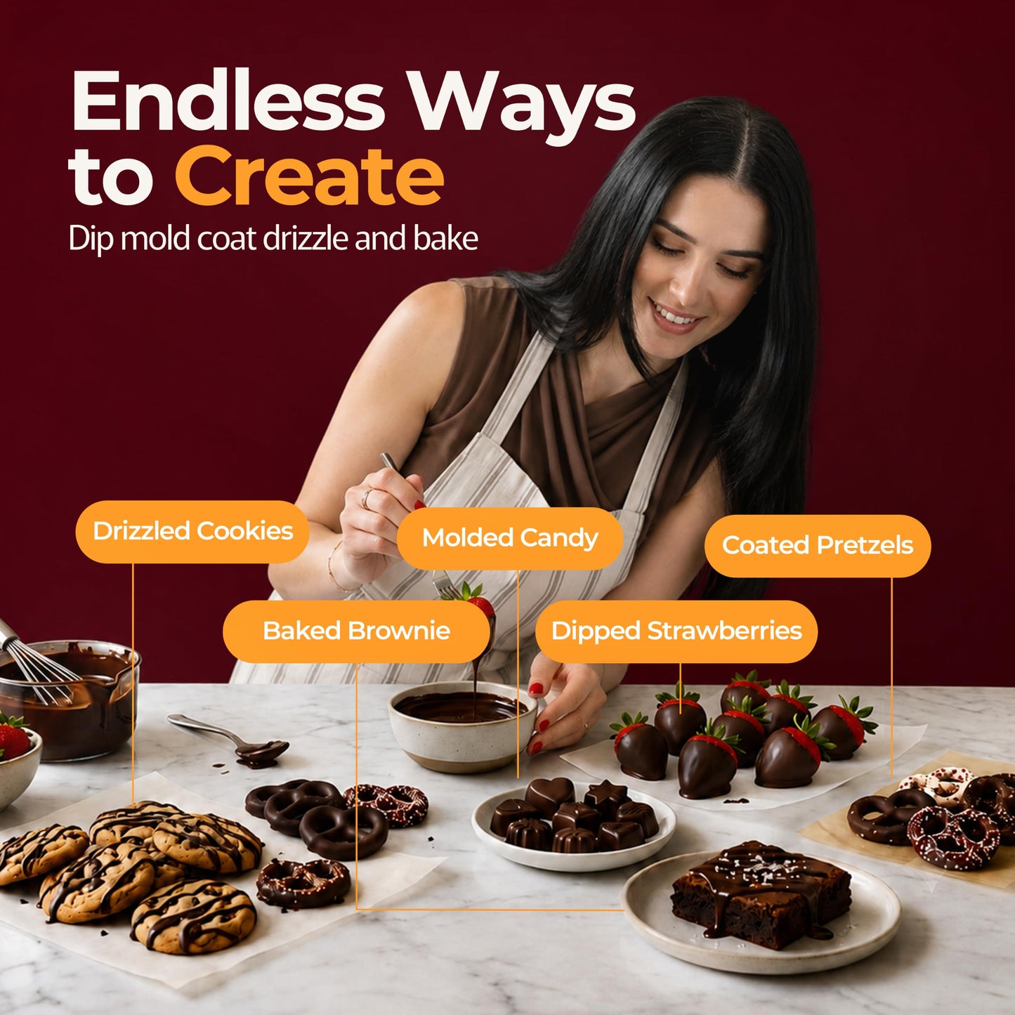Milk Chocolate Melting Wafers 2lb | Candy Melts for Fountain & Dipping