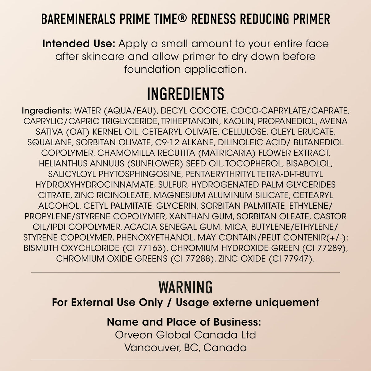 bareMinerals Prime Time Foundation Primer, 1 oz