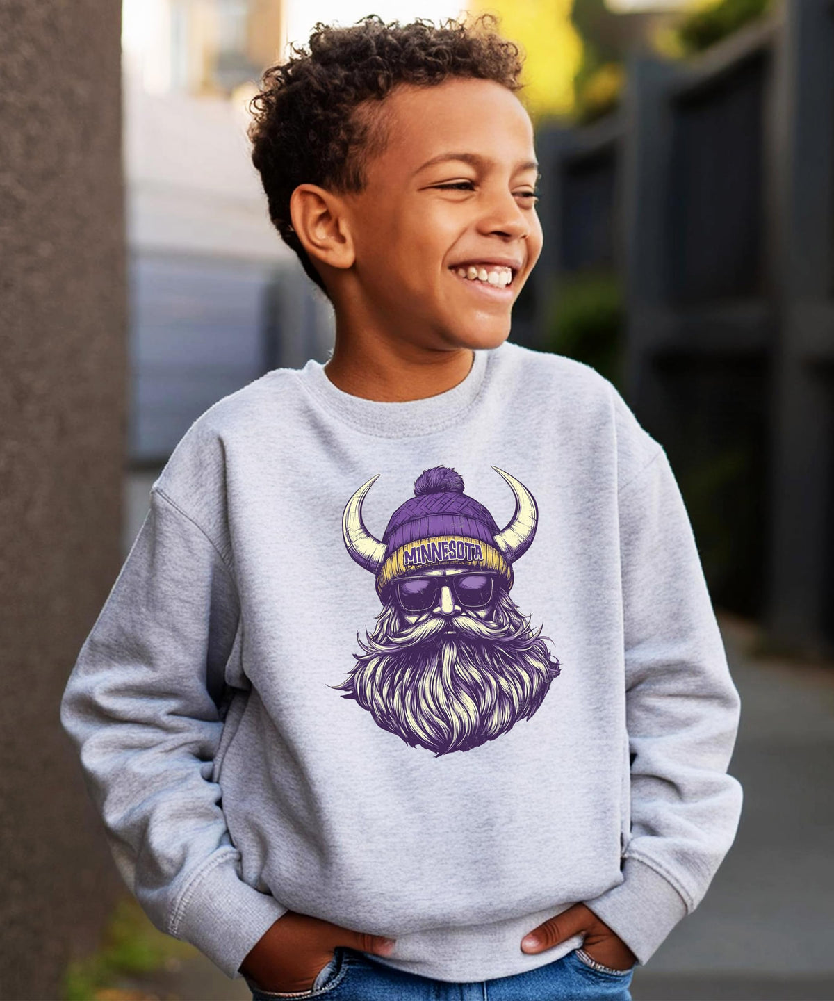 Olive Loves Apple Minnesota Football Sports Sweatshirt for Men Women Youth and Toddler Boys and Girls