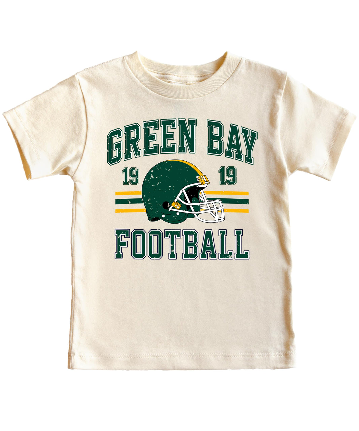Vintage Green Bay 1919 Football Shirt for Men Women and Kids Distressed Green and Gold Tee