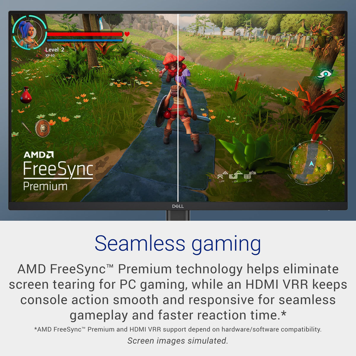 Dell 27 Monitor - SE2726H - 27-inch FHD (1920x1080) 144Hz 1ms Display, in-Plane Switching (IPS) Technology, AMD FreeSync™, TÜV 3-Star 2X HDMI, Tilt