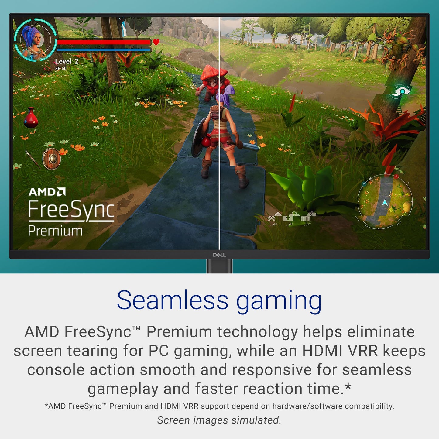 Dell 27 Monitor - SE2726H - 27-inch FHD (1920x1080) 144Hz 1ms Display, in-Plane Switching (IPS) Technology, AMD FreeSync™, TÜV 3-Star 2X HDMI, Tilt
