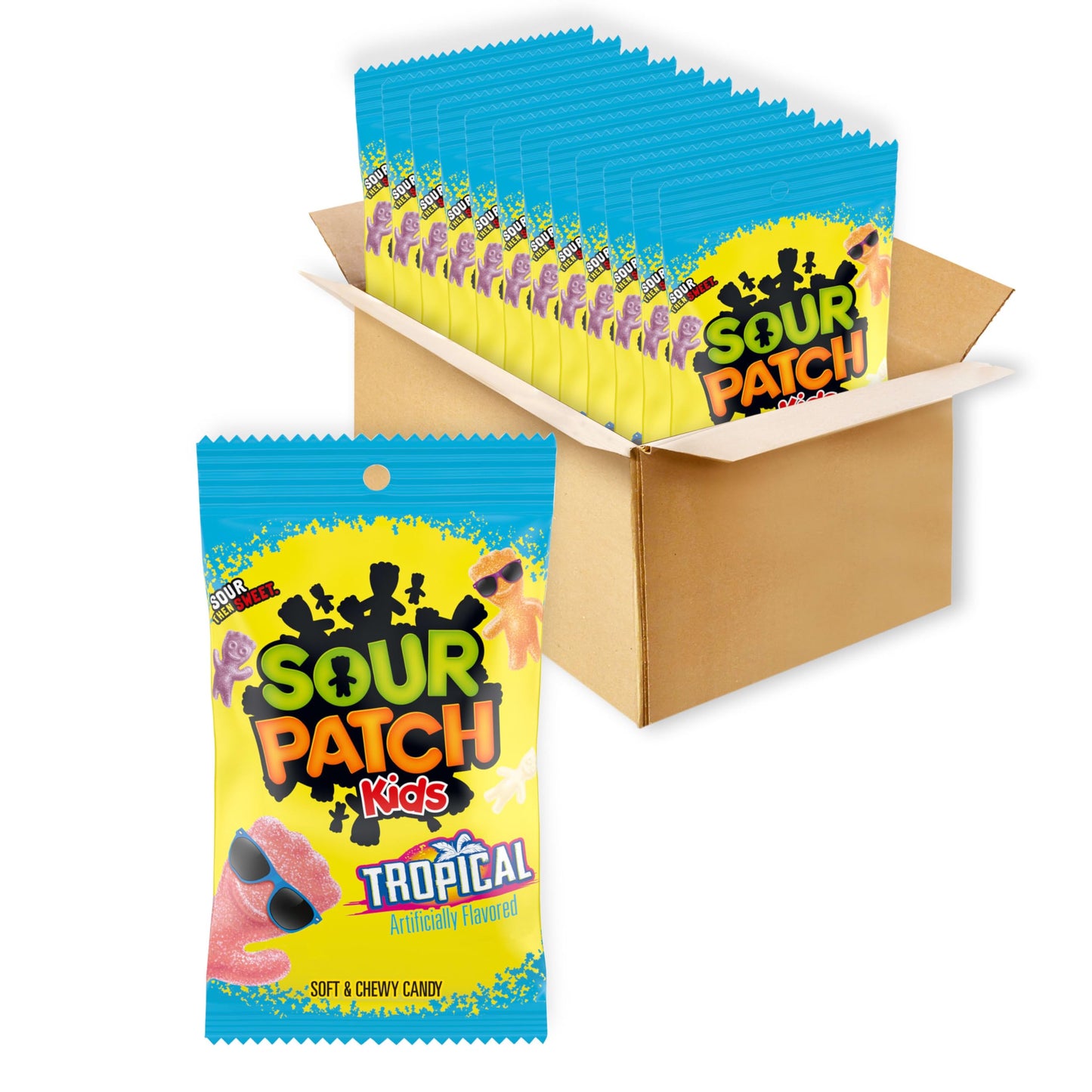 SOUR PATCH KIDS Big Kids Soft & Chewy Gummy Halloween Candy, 100 ct