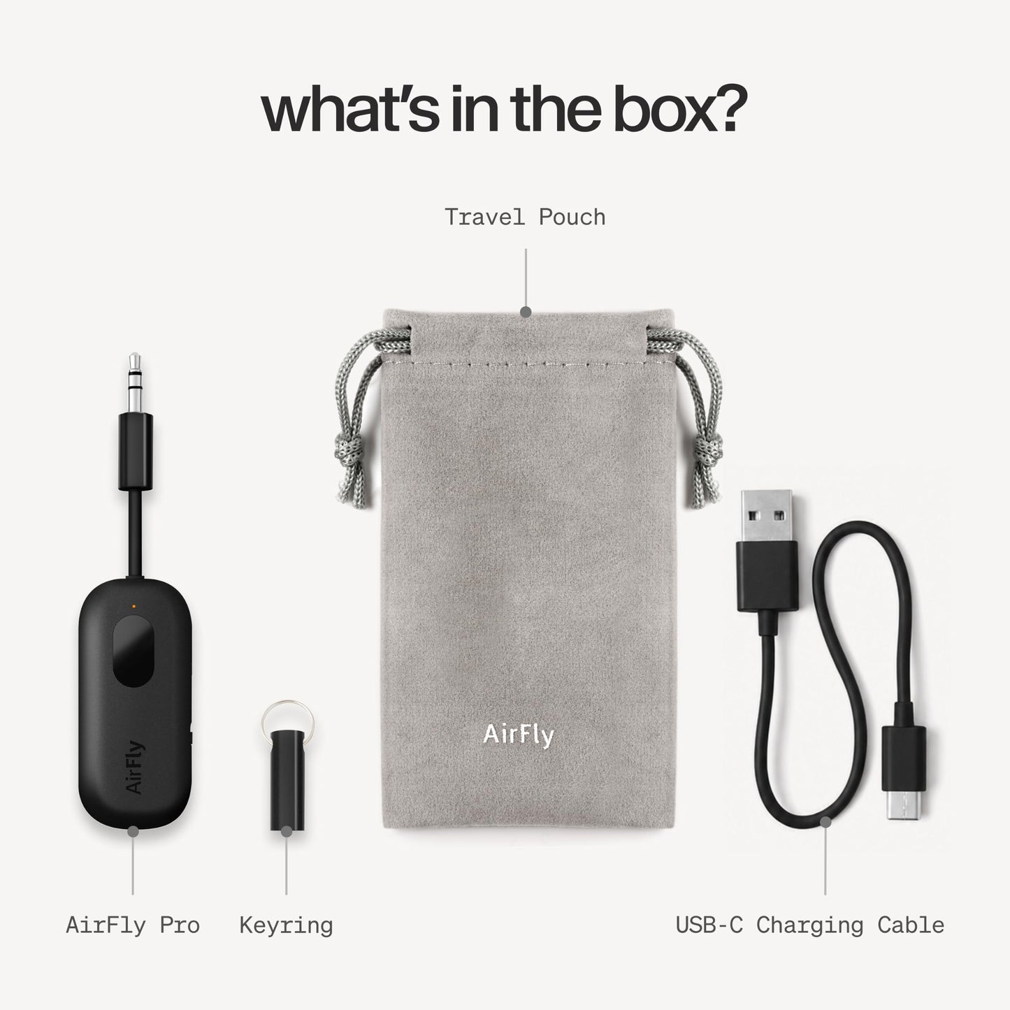 Twelve South AirFly Pro 2, Bluetooth Adapter, Pair 2 AirPods, Black Ice