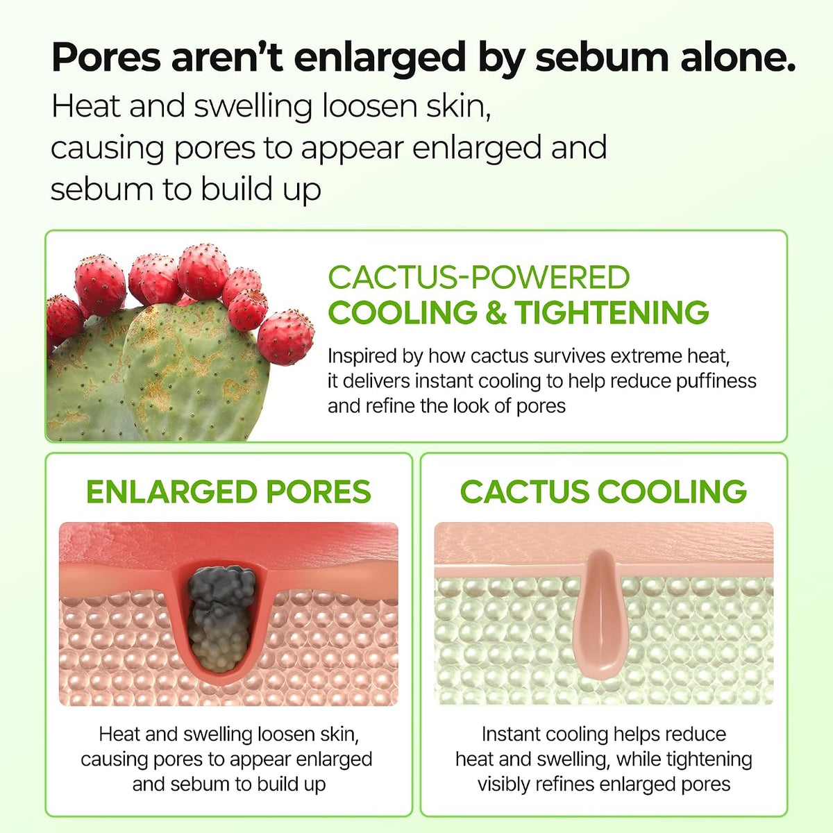 Dr.Melaxin Cactox Pore Relief Jelly Toner Pads – Cooling & De-Puffing Exfoliating Toner Pads for Enlarged Pores & Puffy Skin, Hydrating Korean Toner Pads with Cactus Extract & PHA, 60 Pads (170ml)
