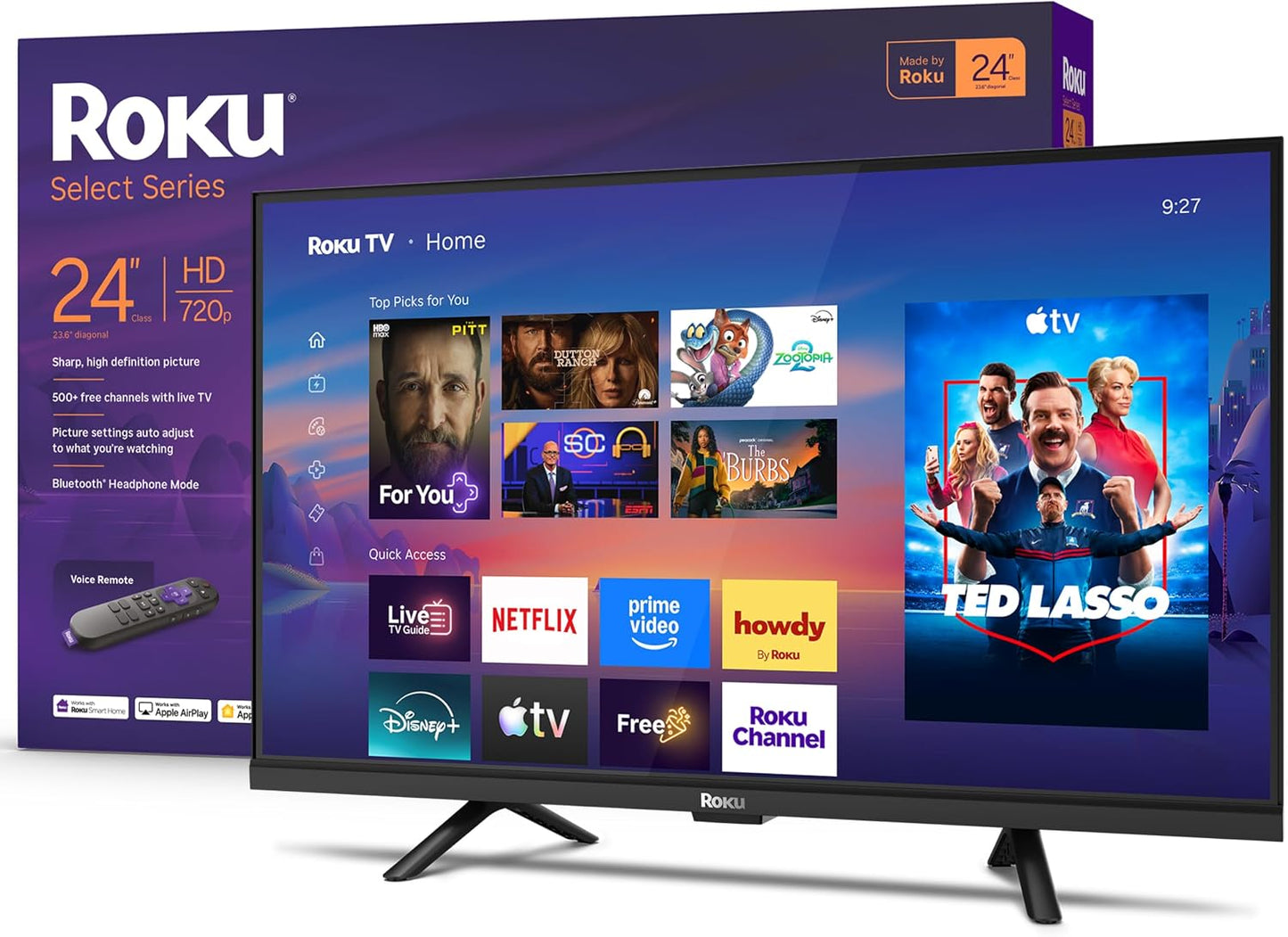 Roku 24-Inch Select Series Smart TV 2026-720p HD TV - RokuTV