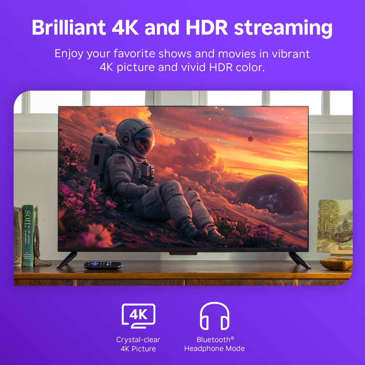 Roku Streaming Stick 4K with Voice Remote - HDR10+ & Dolby Vision