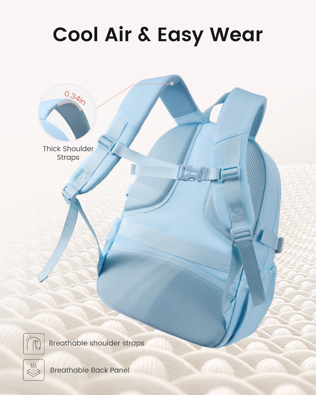 LOVEVOOK School Backpack for Girls，large Capacity 15.6 Laptop Backpack