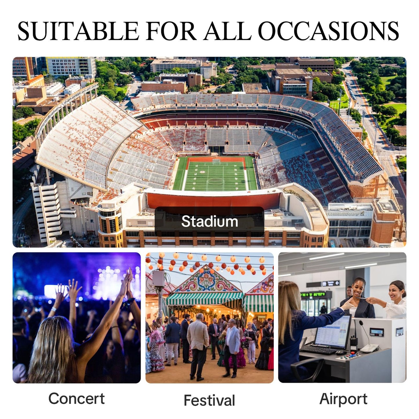 BS-VOG Clear Purse for Stadium Events, Clear Crossbody Bag for Women
