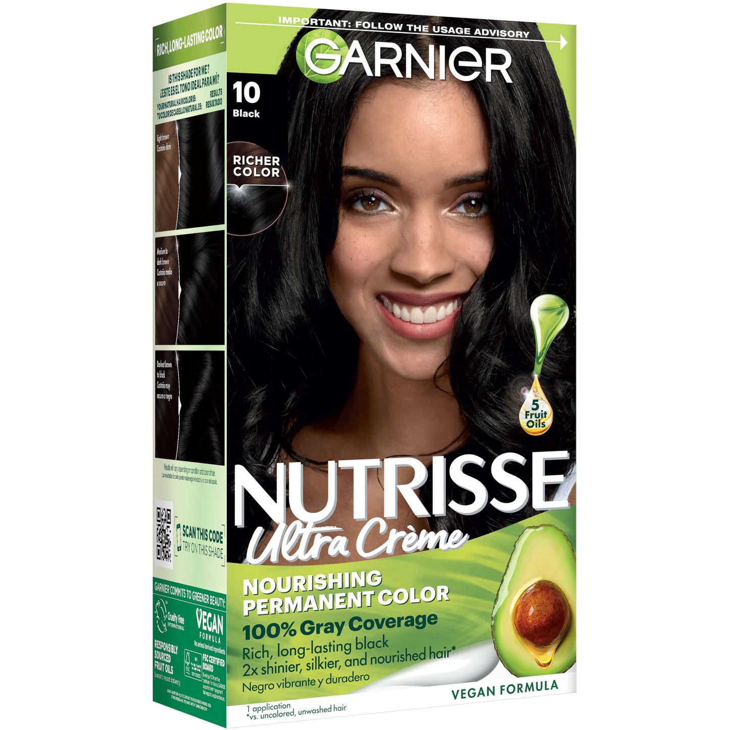 Garnier Nutrisse Ultra Crème Hair Color, Permanent Hair Dye with 100% Gray Coverage, Vegan & Cruelty-Free, 100 Extra-Light Natural Blonde (Chamomile), 2 Count