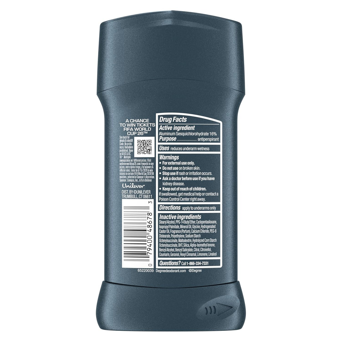 Degree Advanced Protection Antiperspirant Deodorant Shower Clean 72H 2.6 oz