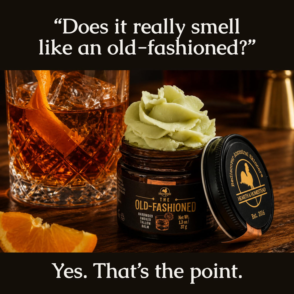Hearth & Homestead Whipped Beef Tallow for Skin, Vanilla Orange, 2.6oz