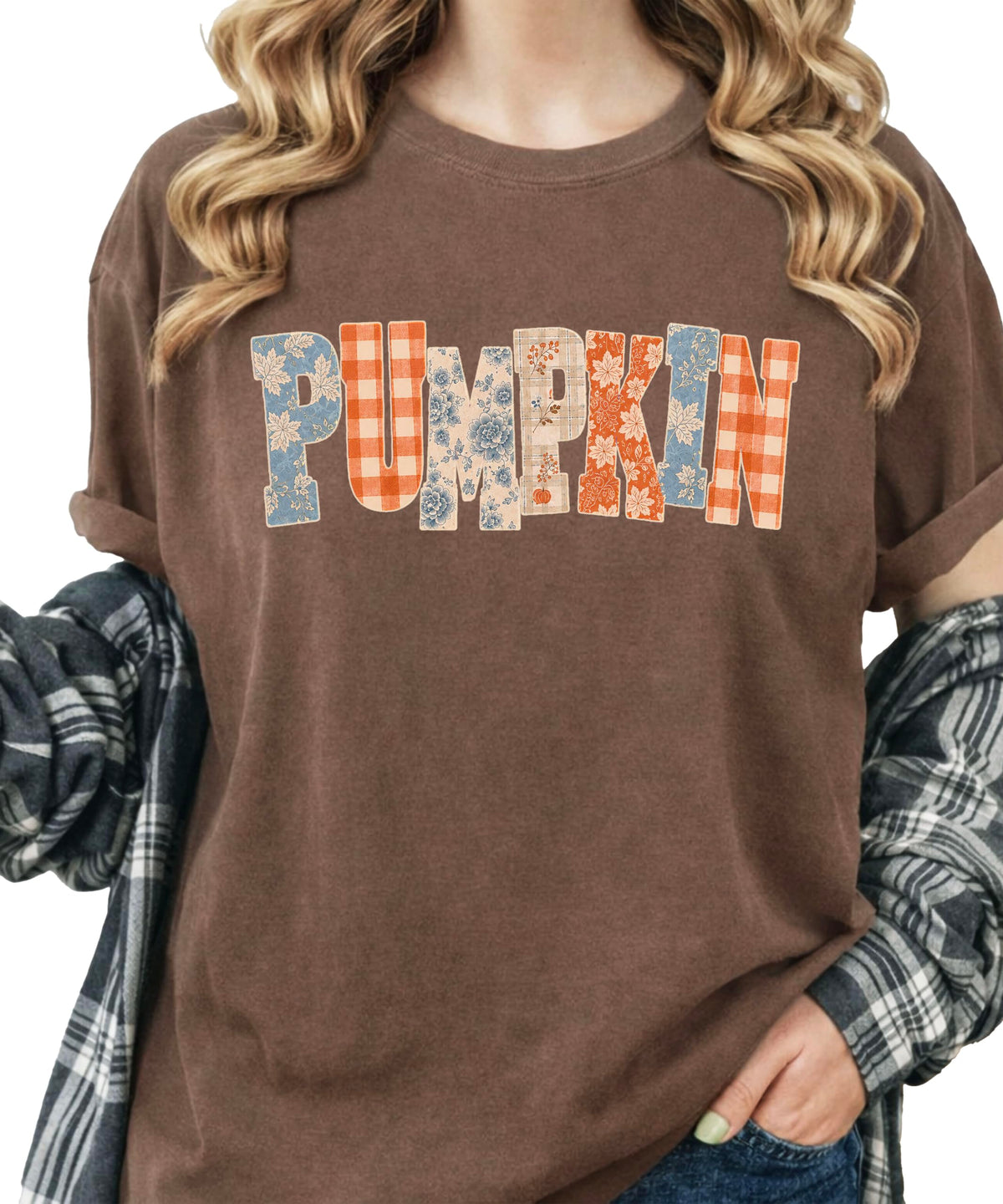 Pumpkin Shirt for Women & Teen Girls Cute Fall Graphic Tee Pumpkin Patch Comfort Colors Top