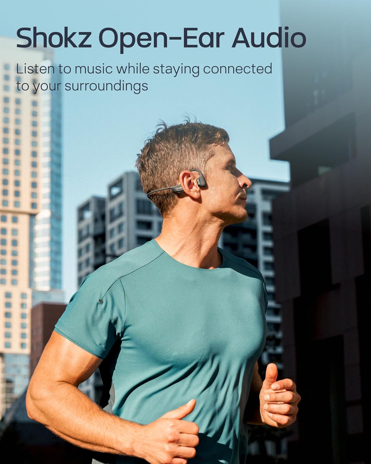SHOKZ OpenRun Pro 2 Bone Conduction Bluetooth Sport Headphones, Black