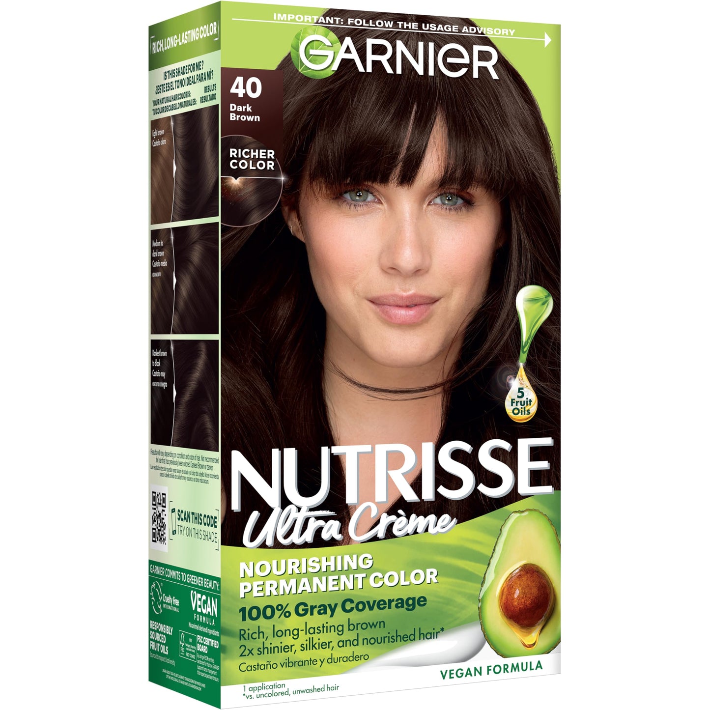Garnier Nutrisse Ultra Crème Hair Color, Permanent Hair Dye with 100% Gray Coverage, Vegan & Cruelty-Free, 100 Extra-Light Natural Blonde (Chamomile), 2 Count