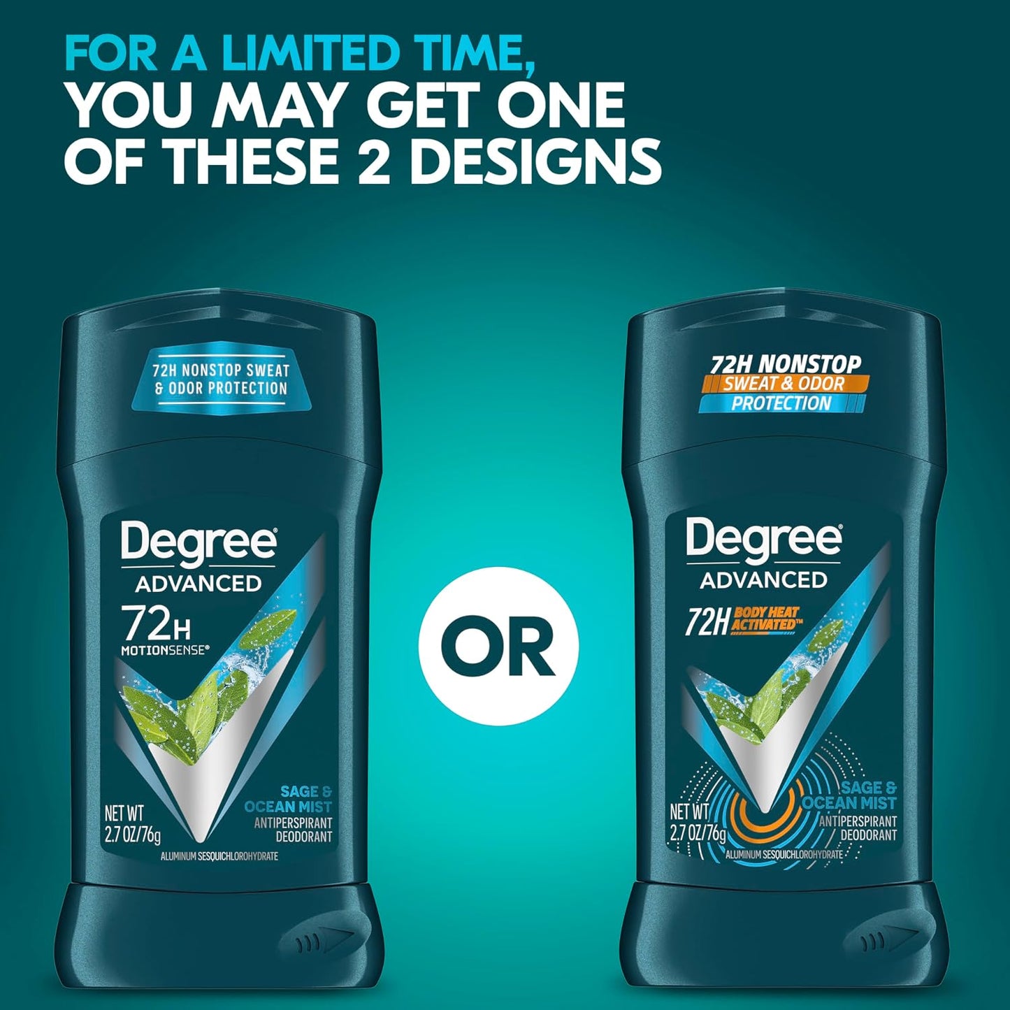 Degree Advanced Protection Antiperspirant Deodorant Shower Clean 72H 2.6 oz