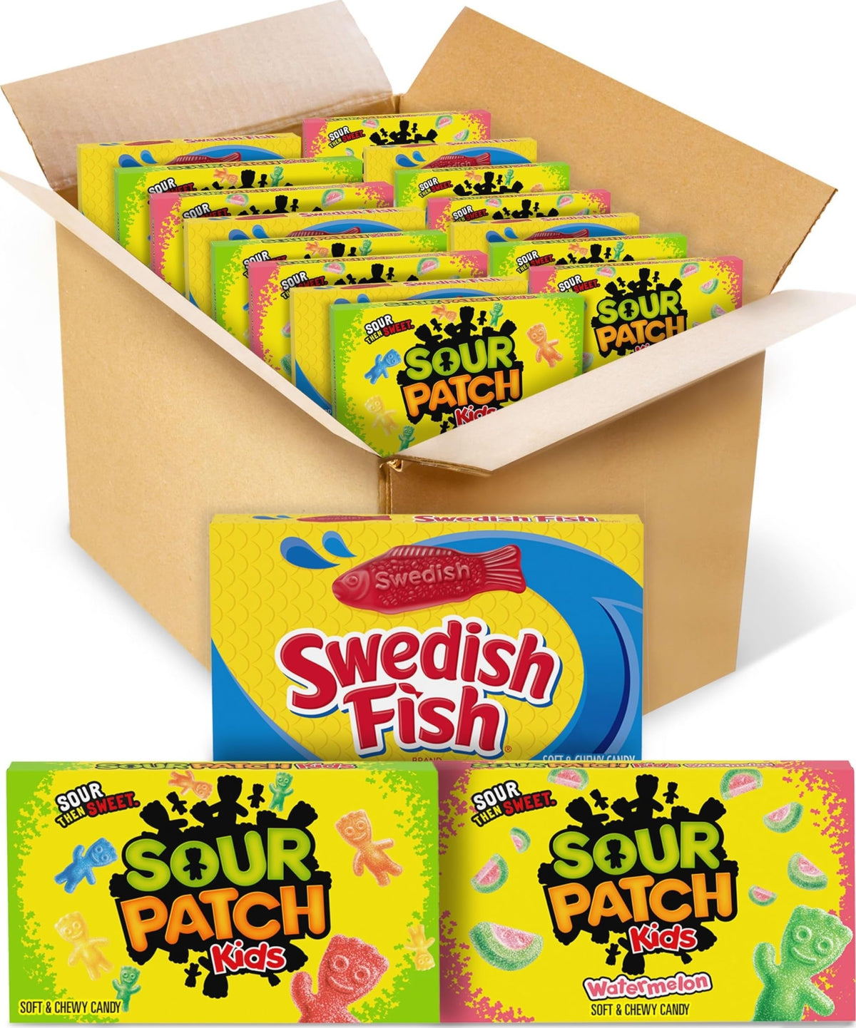 SOUR PATCH KIDS Big Kids Soft & Chewy Gummy Halloween Candy, 100 ct