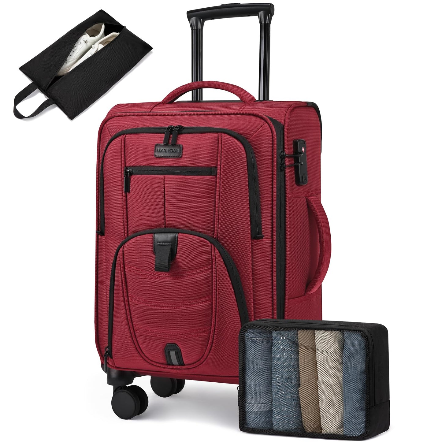 Carry On Luggage 22x14x9 Airline Approved with TSA Lock for Business Trip