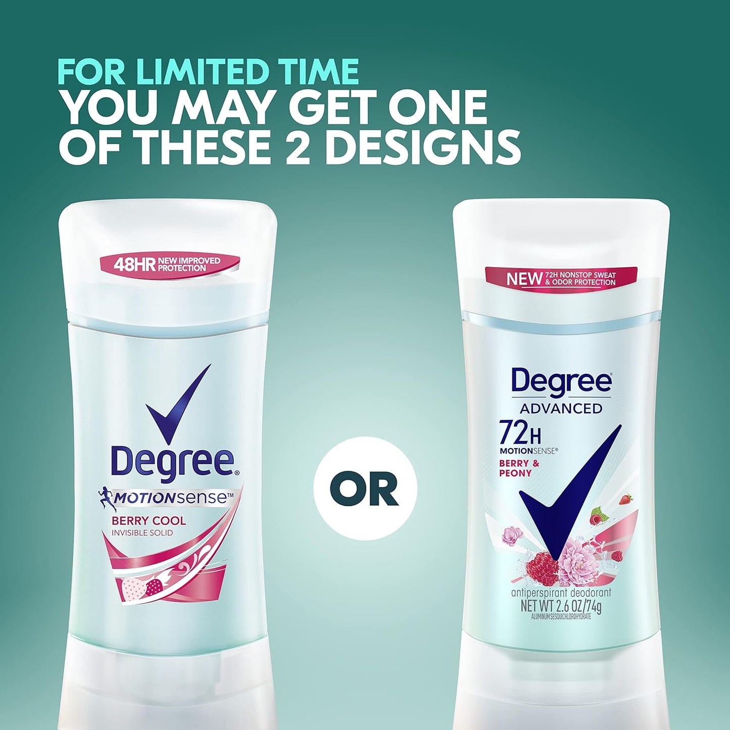 Degree Advanced Protection Antiperspirant Deodorant Shower Clean 72H 2.6 oz