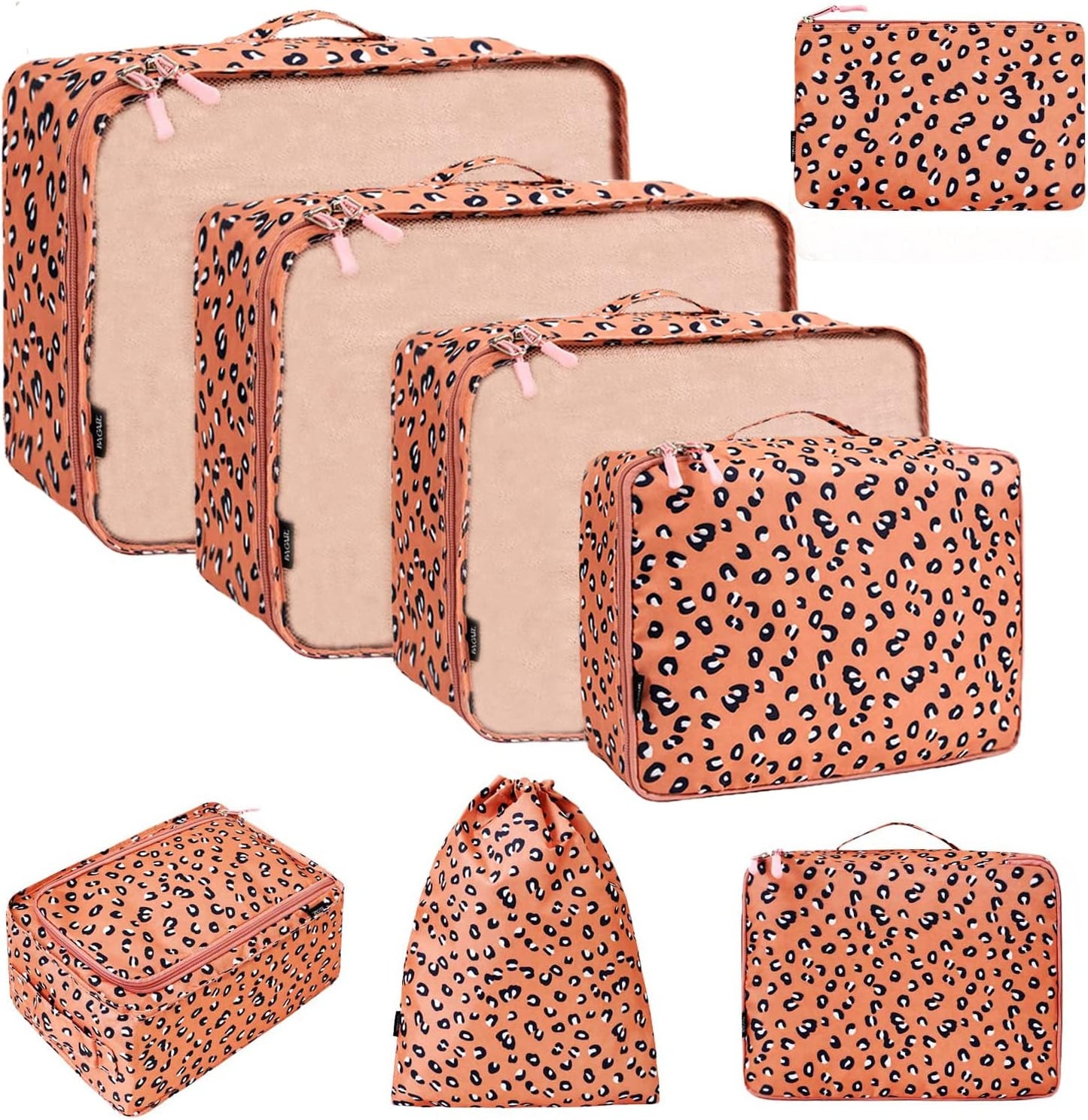 BAGAIL 8 Set Packing Cubes Luggage Packing Organizers for Travel Accessories-Aqua Color