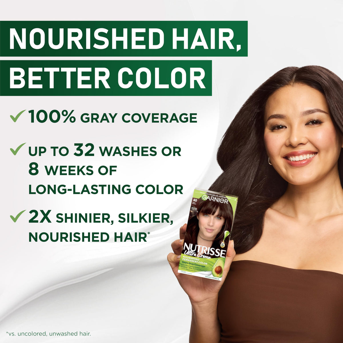 Garnier Nutrisse Ultra Crème Hair Color, Permanent Hair Dye with 100% Gray Coverage, Vegan & Cruelty-Free, 100 Extra-Light Natural Blonde (Chamomile), 2 Count