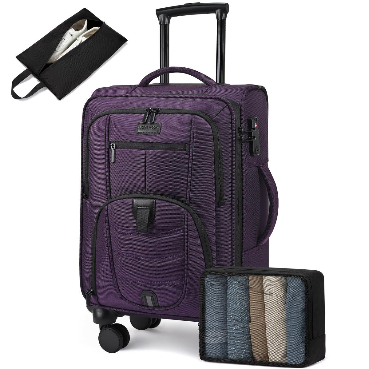 Carry On Luggage 22x14x9 Airline Approved with TSA Lock for Business Trip