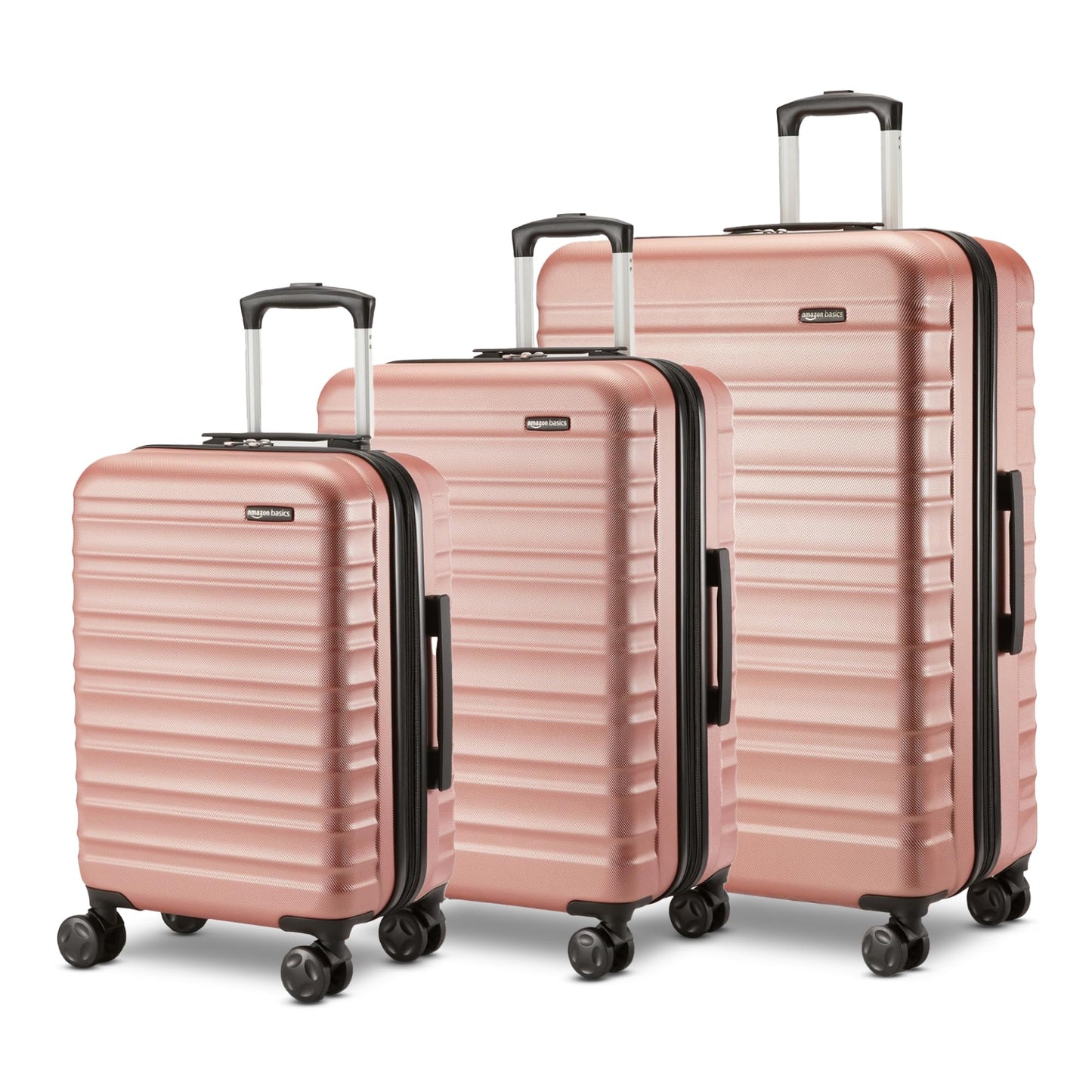 Amazon Basics 30" Hardside Large Checked Luggage, Hardshell Suitcase With Four Multi-directional Wheels, Expandable For Up to 15% More Space, Scratch-Resistant Shell, Black