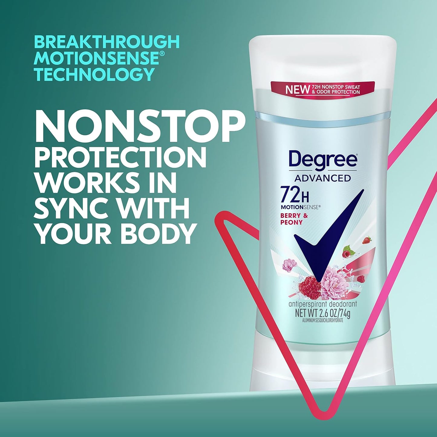 Degree Advanced Protection Antiperspirant Deodorant Shower Clean 72H 2.6 oz