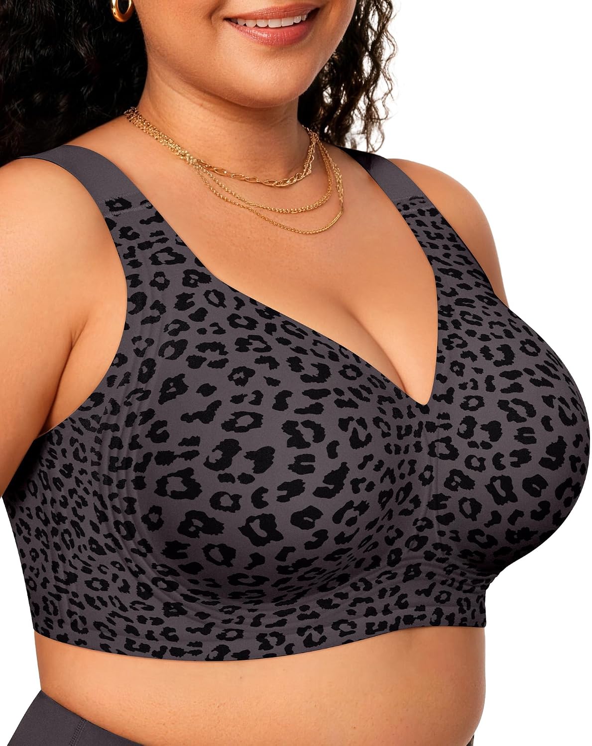 OEAK Womens Wireless Jelly Bras Plus Size Support Push Up Comfortable Bra