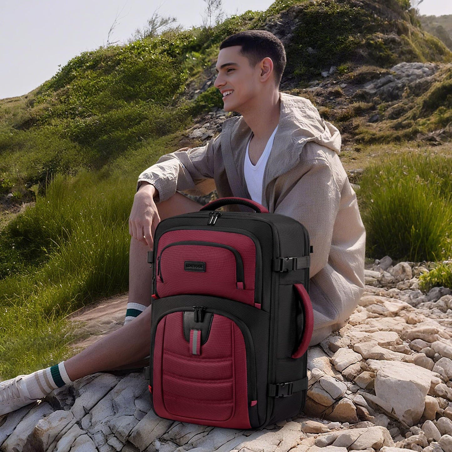 LOVEVOOK 40L Travel Backpack for Men - Airline Approved Carry On Backpack