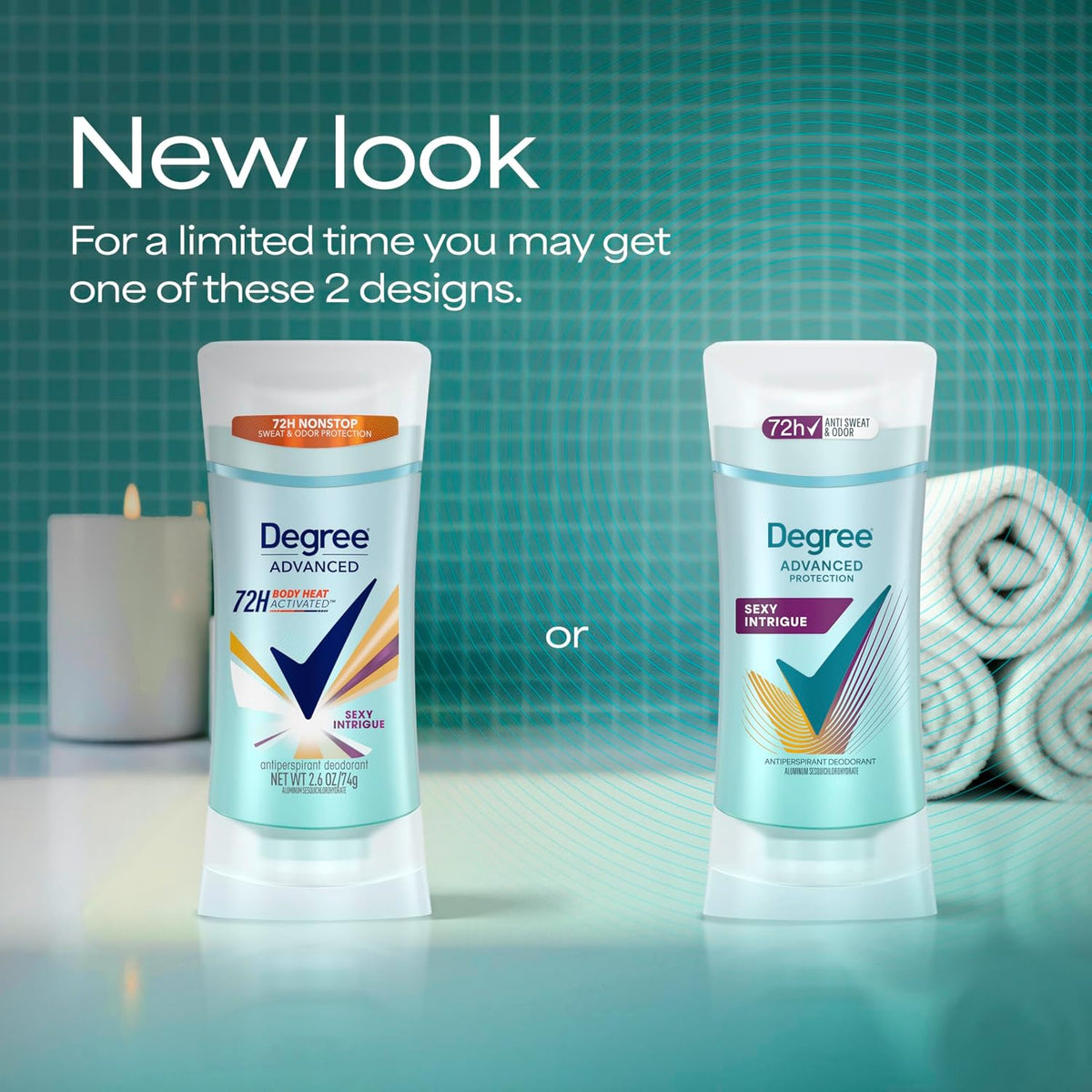 Degree Advanced Protection Antiperspirant Deodorant Shower Clean 72H 2.6 oz