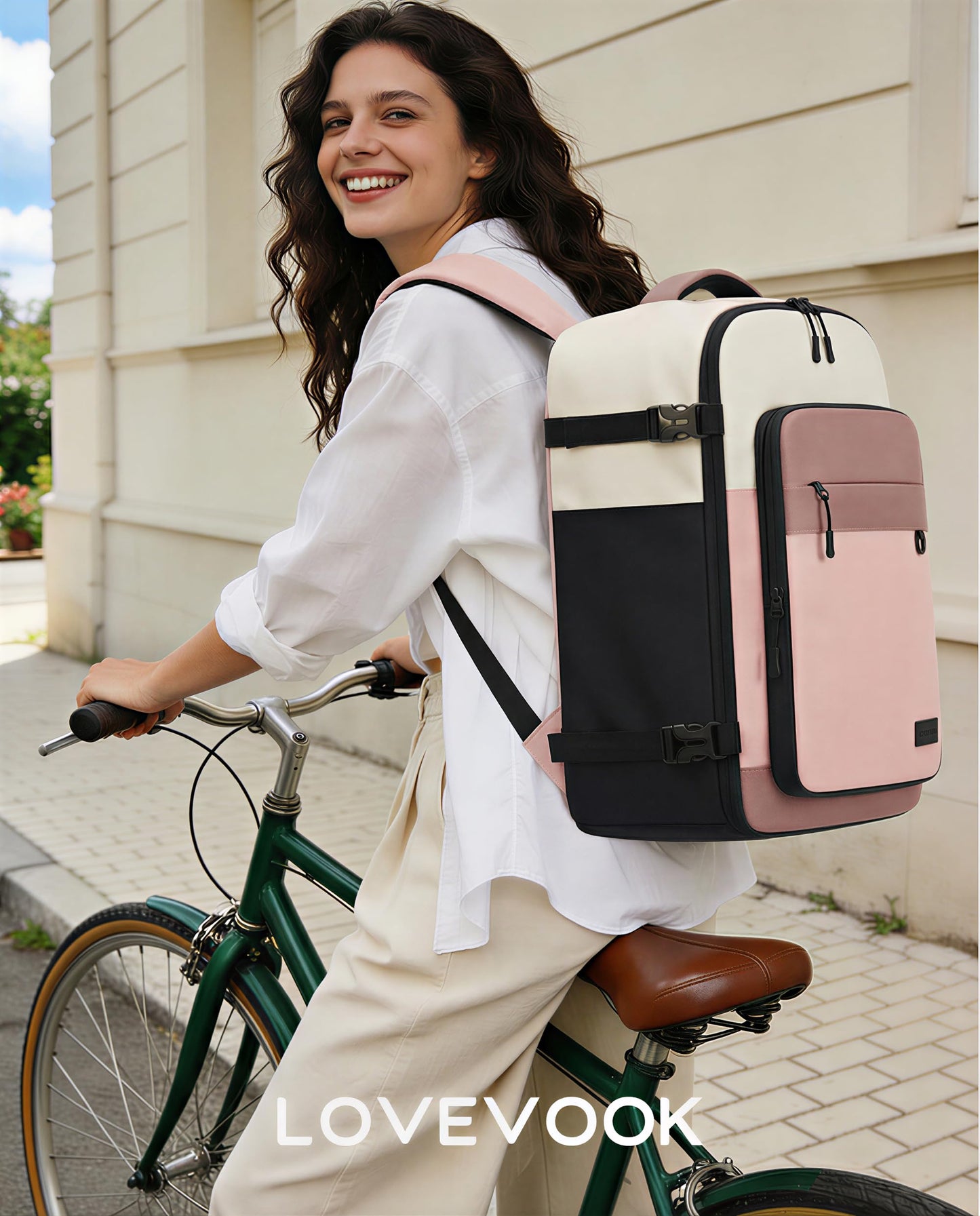 LOVEVOOK 40L Travel Backpack for Women Men, Carry on Backpack for Travel