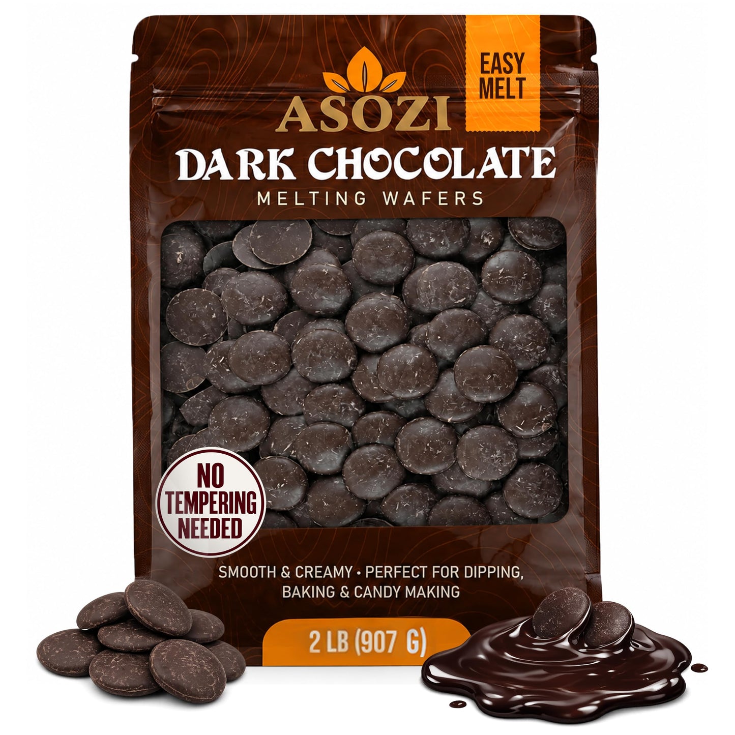 Milk Chocolate Melting Wafers 2lb | Candy Melts for Fountain & Dipping